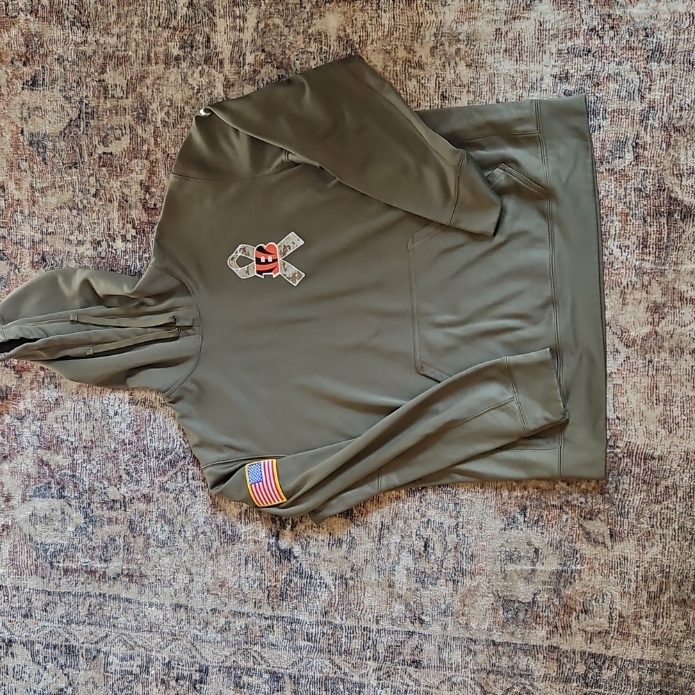 Nike Olive Green NFL Bengals Hoodie